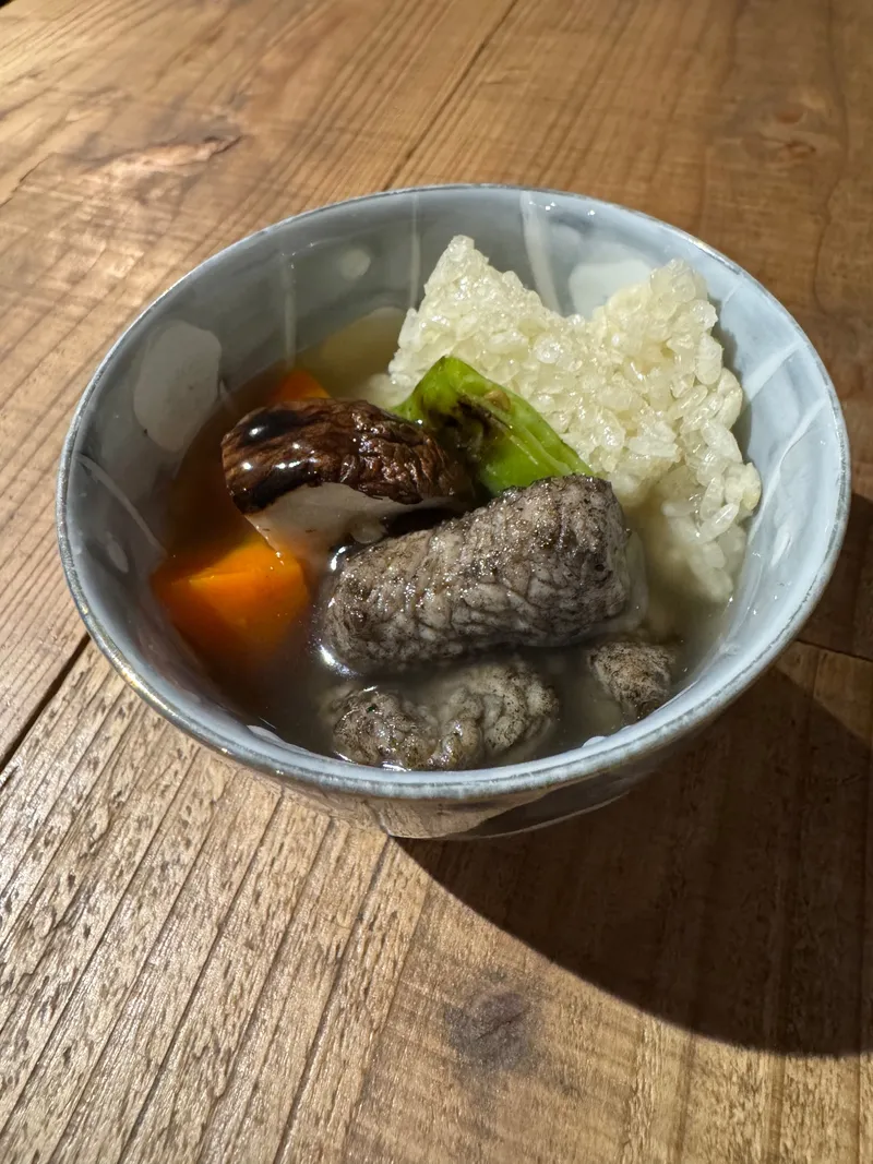 もち米おこげと鶏炭火焼きあんかけ