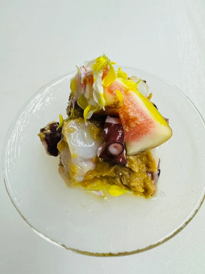 生タコと無花果の焼茄子味噌和え